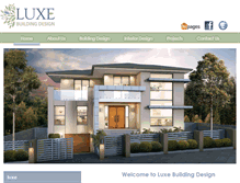 Tablet Screenshot of luxebuildingdesign.com.au